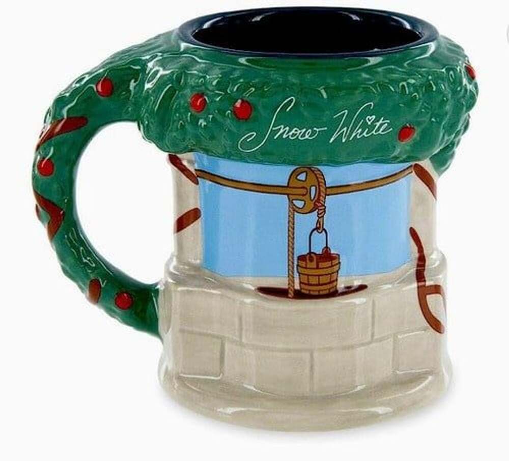 Disney Parks Snow White Wishing Well Sculpted Ceramic Mug NWOT
